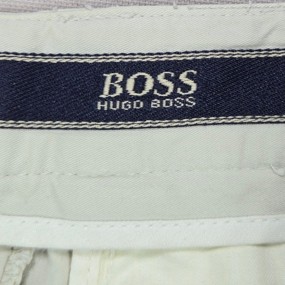 Hugo Boss Mick Trousers Chino Putty Beige Straight Cotton Mens 48 - Picture 8 of 13